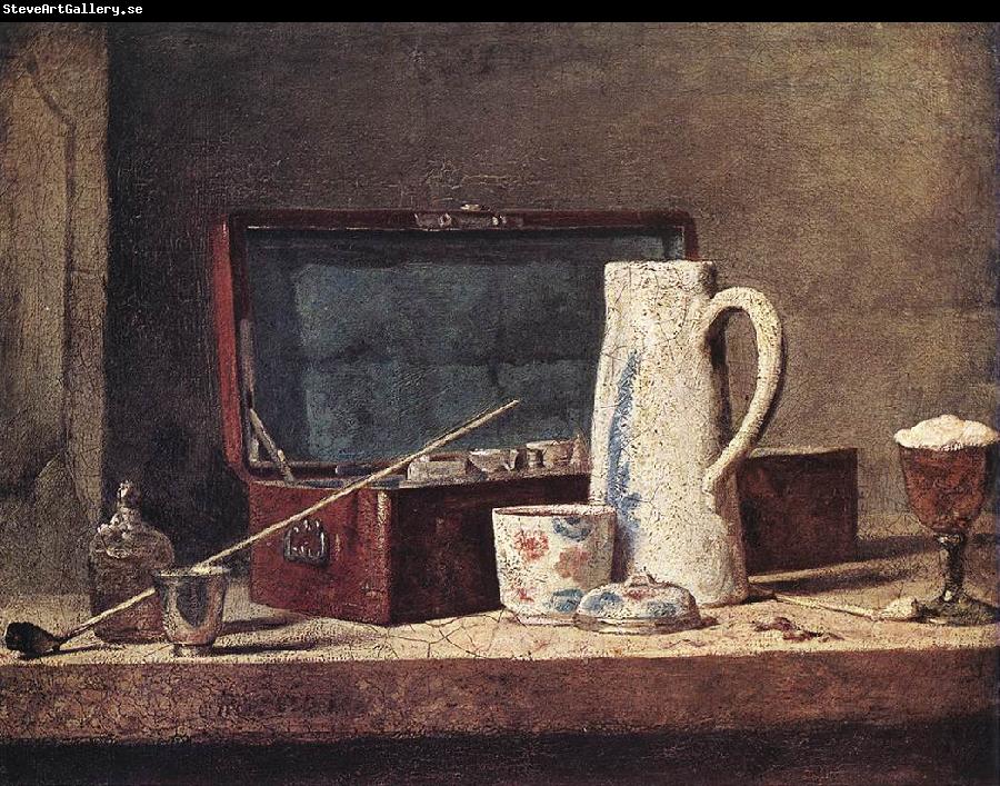 jean-Baptiste-Simeon Chardin Still-Life with Pipe an Jug